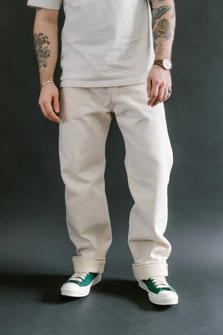 1172-1 - 14oz "Ecru Beige" Selvedge Denim - Regular Straight