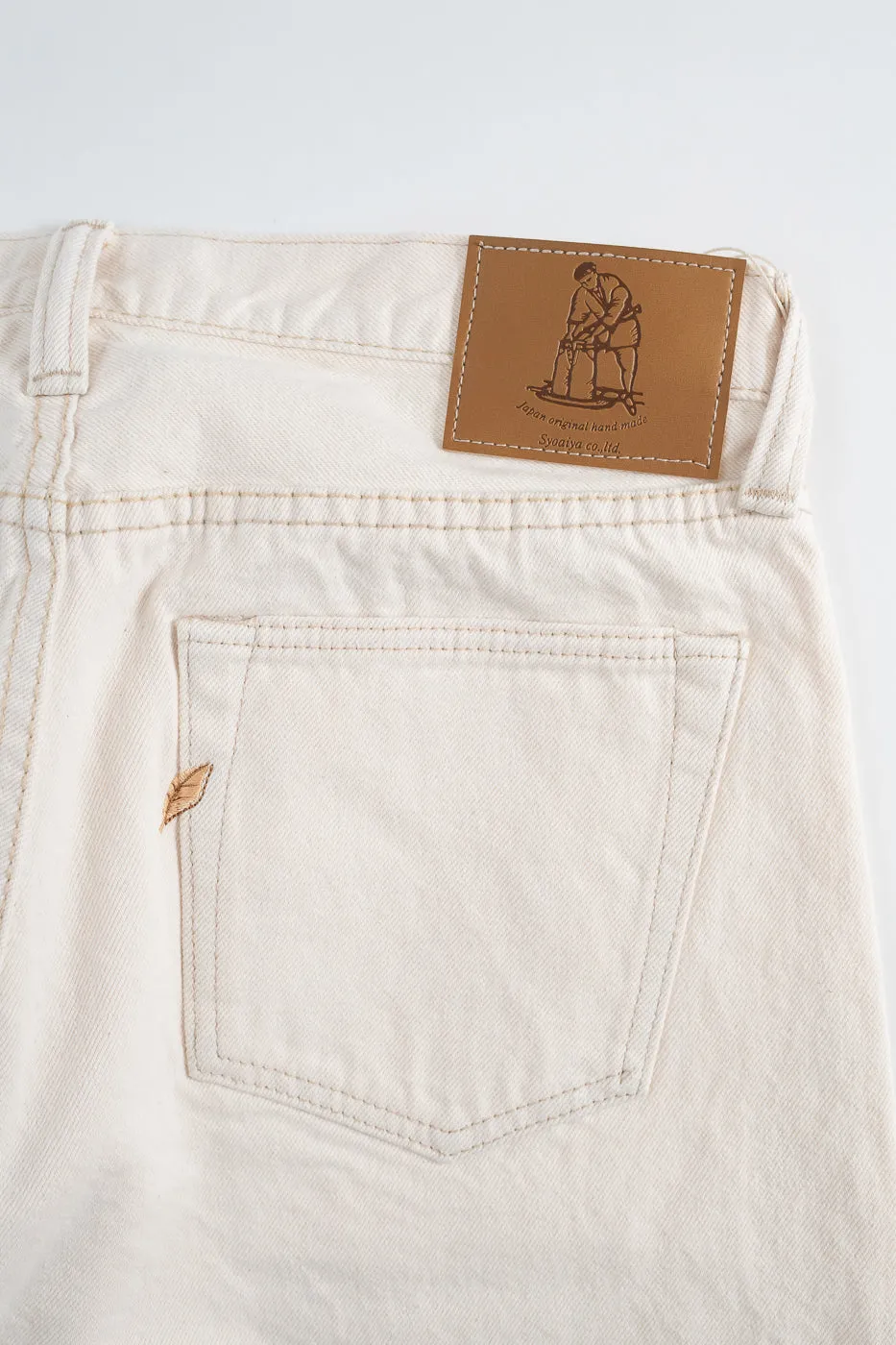 1172-1 - 14oz "Ecru Beige" Selvedge Denim - Regular Straight
