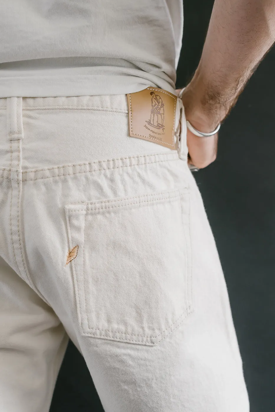 1172-1 - 14oz "Ecru Beige" Selvedge Denim - Regular Straight