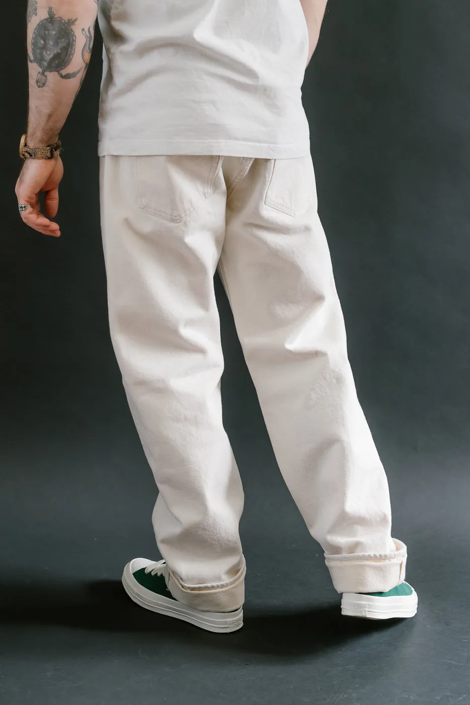1172-1 - 14oz "Ecru Beige" Selvedge Denim - Regular Straight