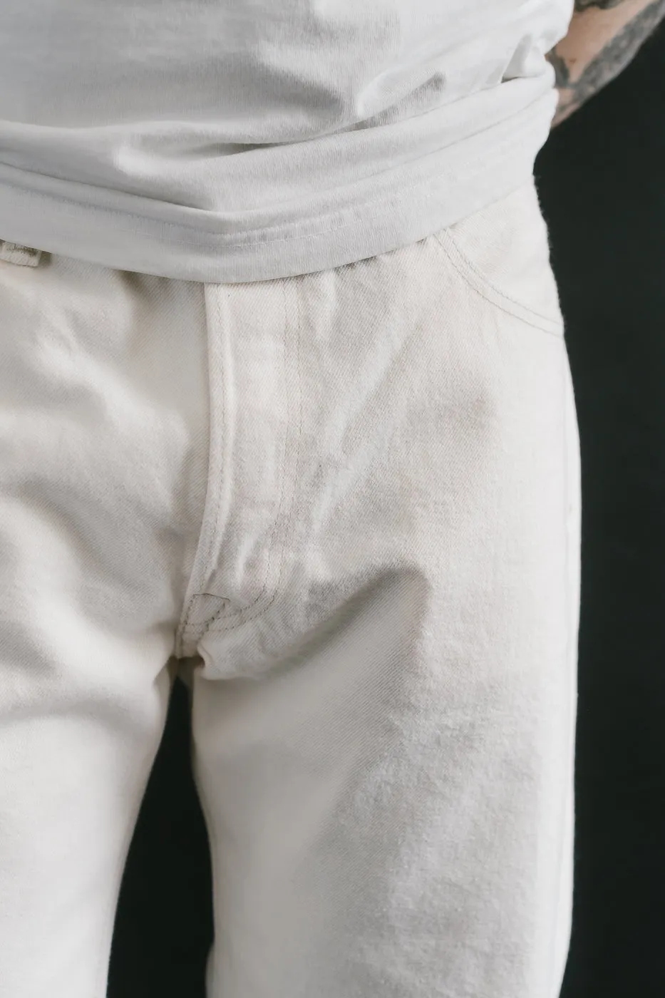 1172-1 - 14oz "Ecru Beige" Selvedge Denim - Regular Straight
