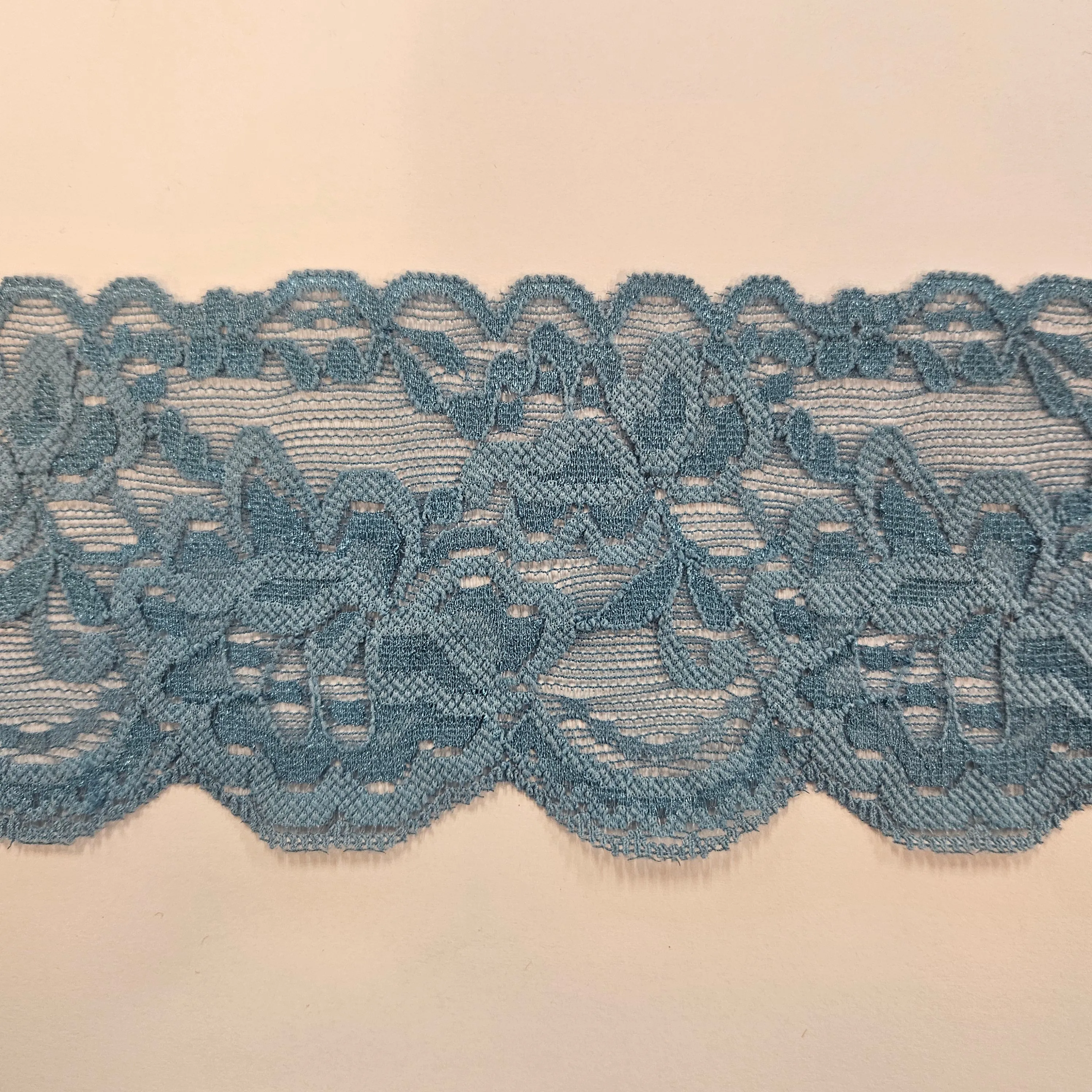 3" Baby Blue Stretch Lace