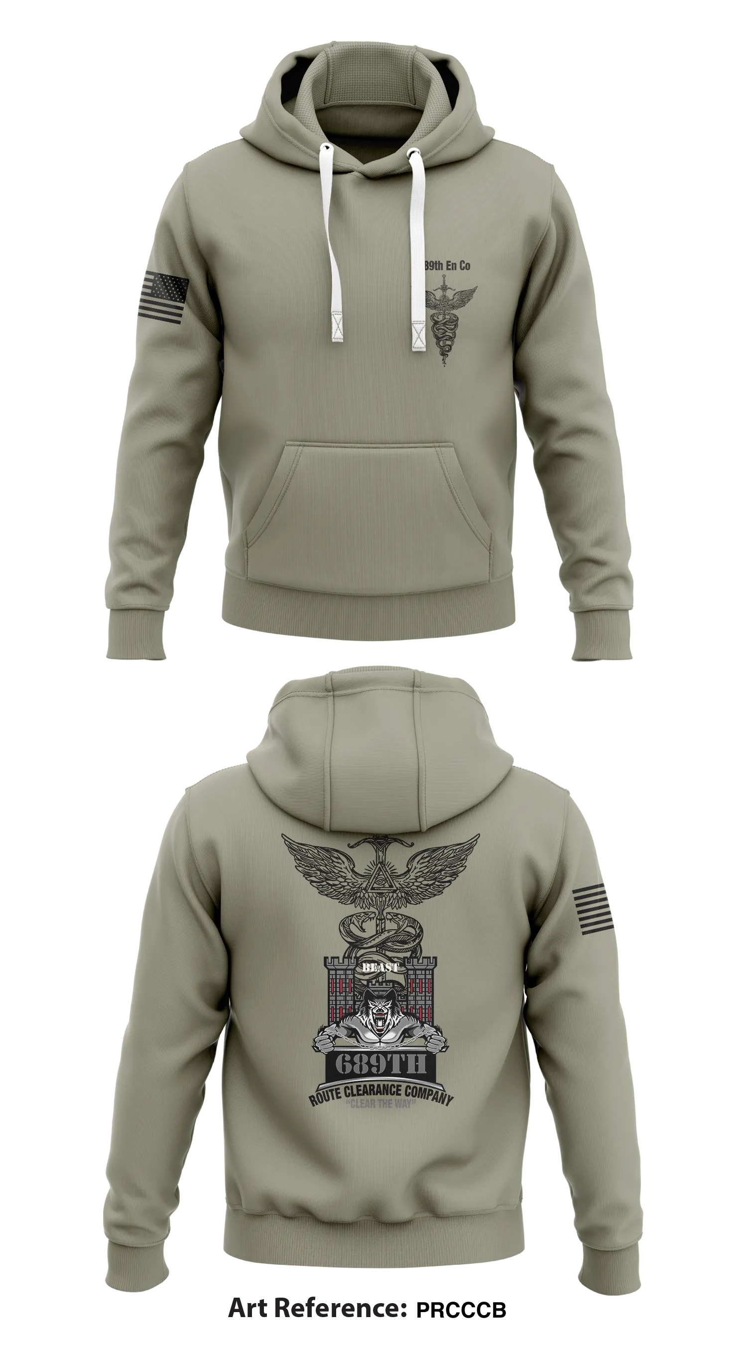 689th En Co Store 1  Core Men's Hooded Performance Sweatshirt - PrCcCb