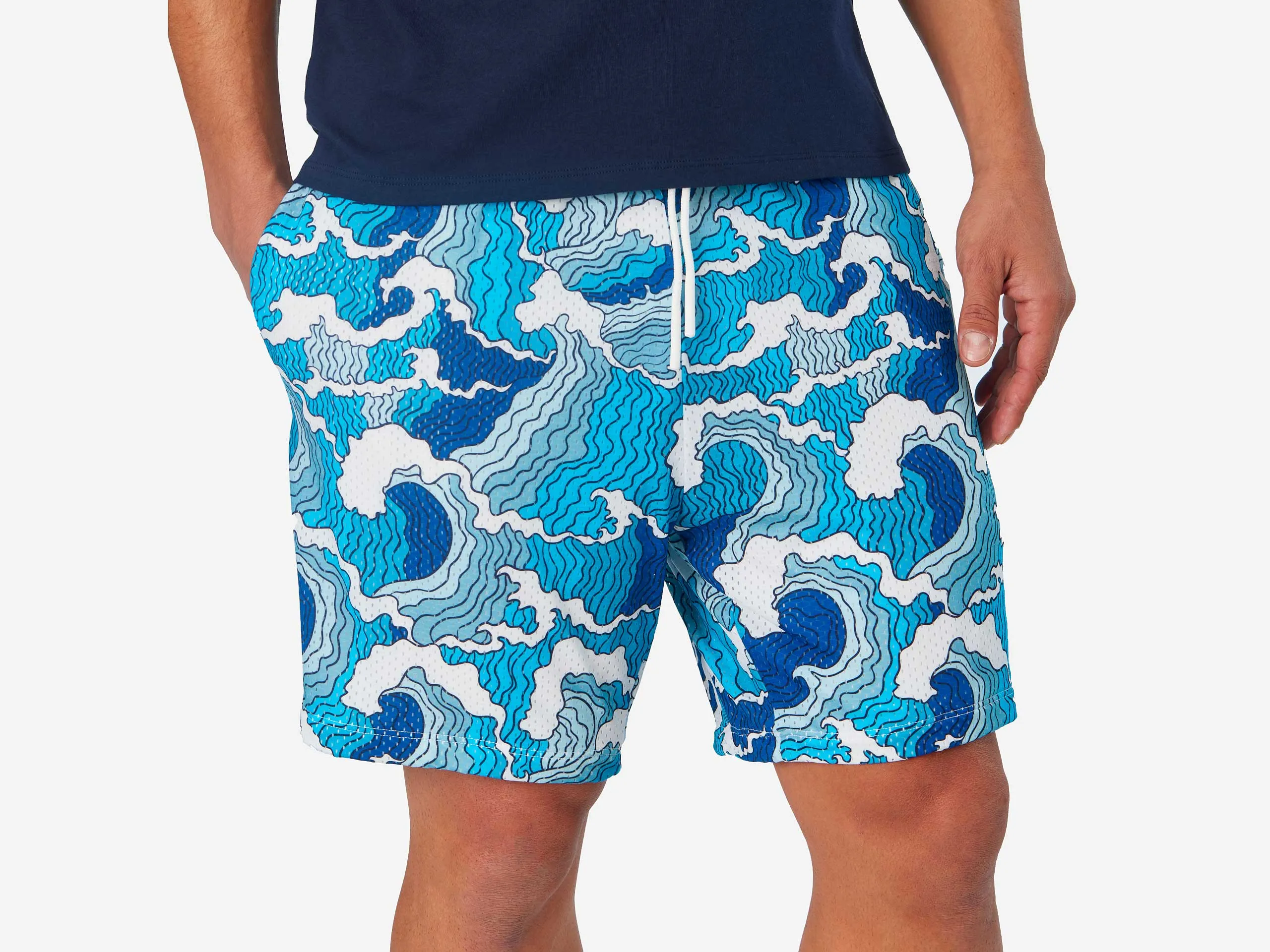 6" Pocket Lounge Short ~ Waves