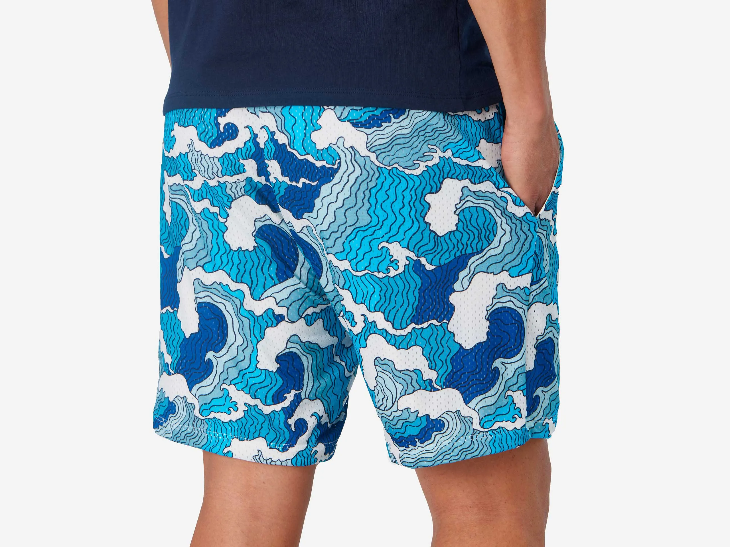 6" Pocket Lounge Short ~ Waves