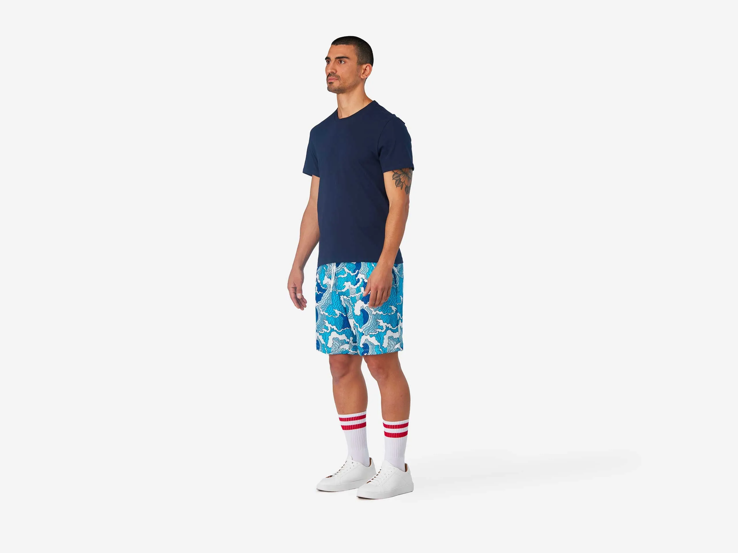 6" Pocket Lounge Short ~ Waves