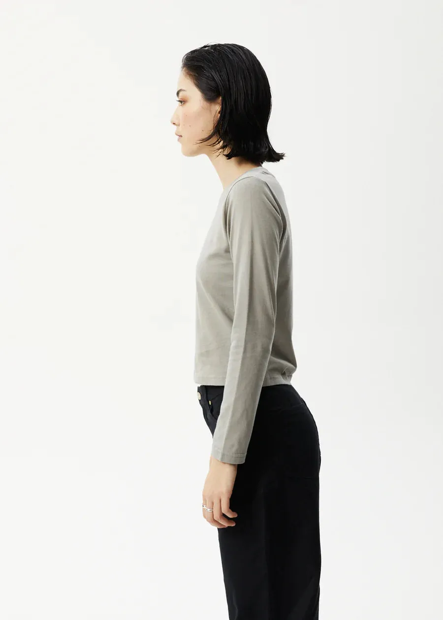 Afends Lily Long Sleeve Graphic T-Shirt OLIVE