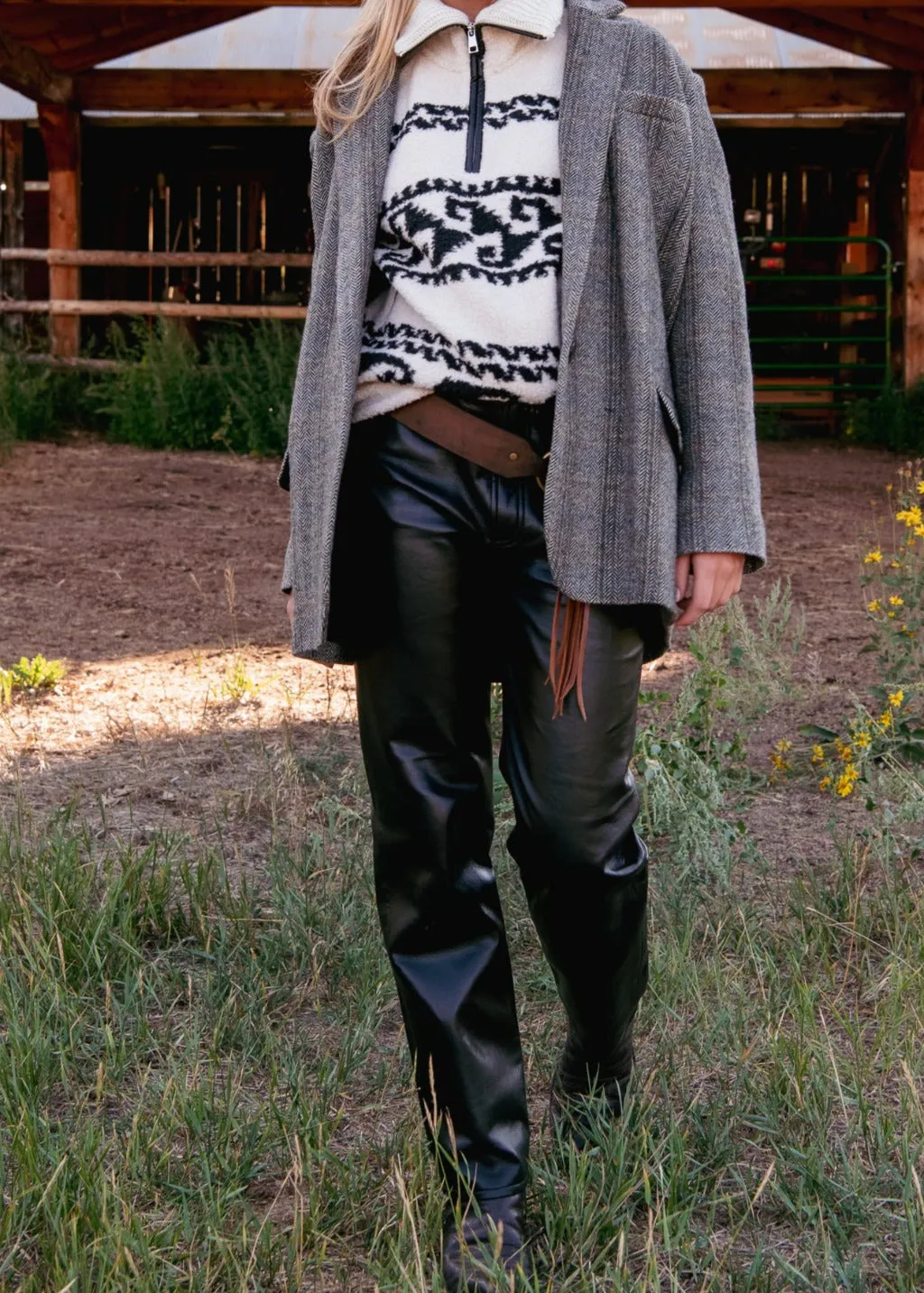 AGOLDE Recycled Leather 90's Pinch Waist
