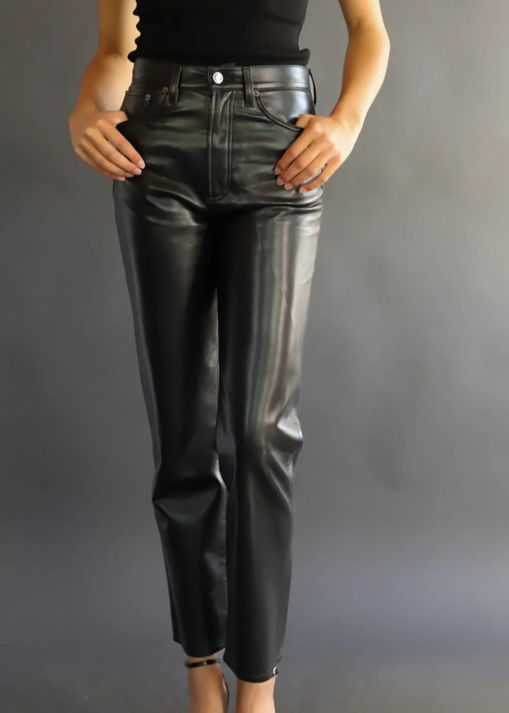 AGOLDE Recycled Leather 90's Pinch Waist