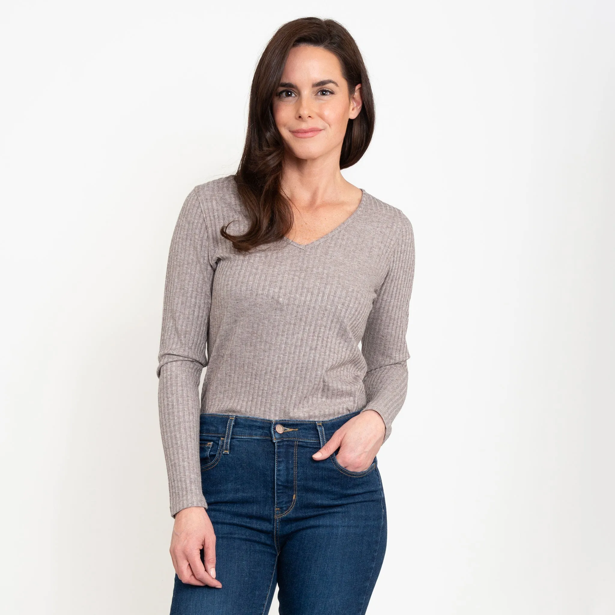 Alba Ribbed Long Sleeve Top
