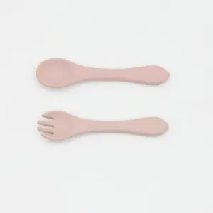 Baby Food Grade Complementary Food Training Silicone Spoon Fork Sets