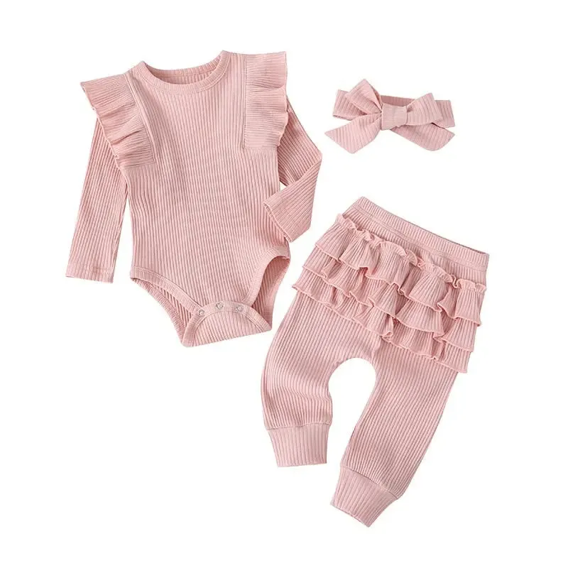 Baby Girl Ruffle Romper & Leggings