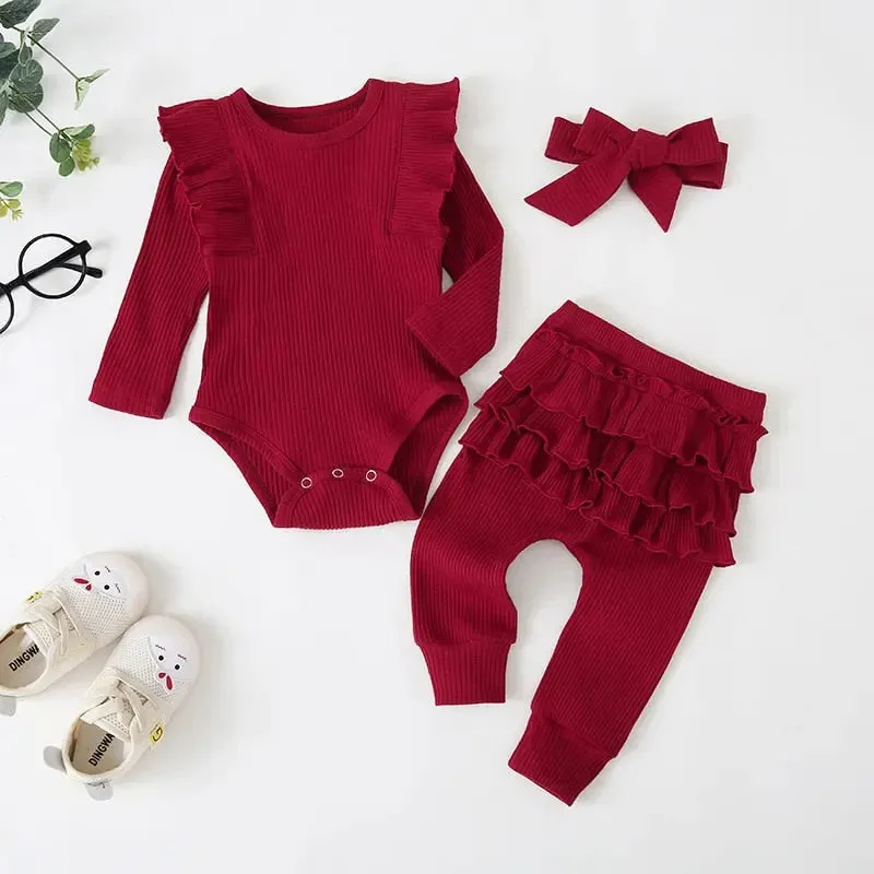 Baby Girl Ruffle Romper & Leggings