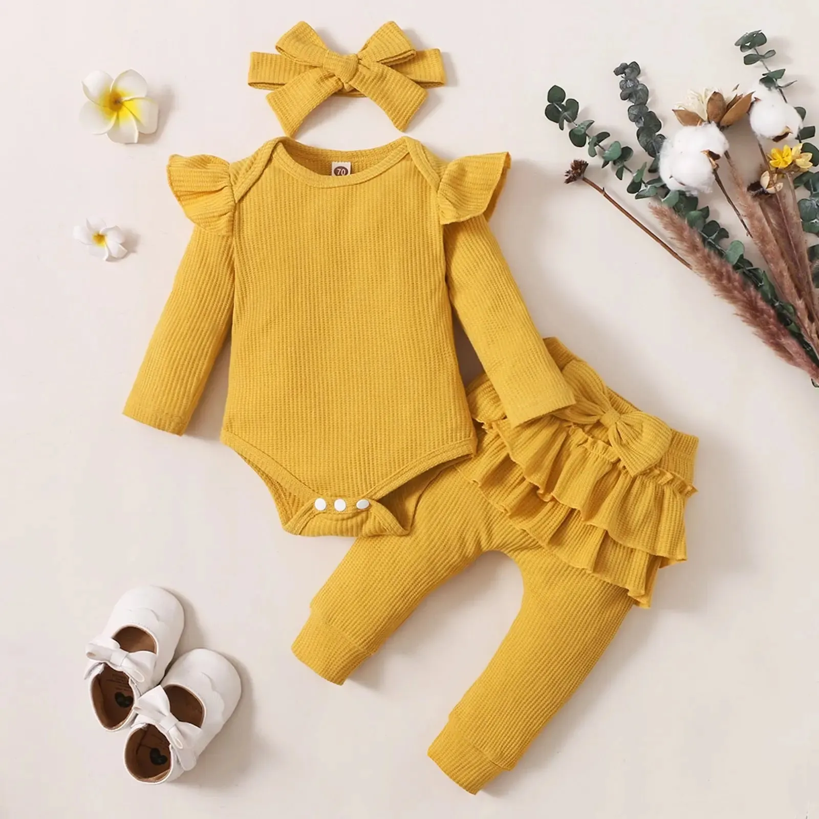 Baby Girl Ruffle Romper & Leggings
