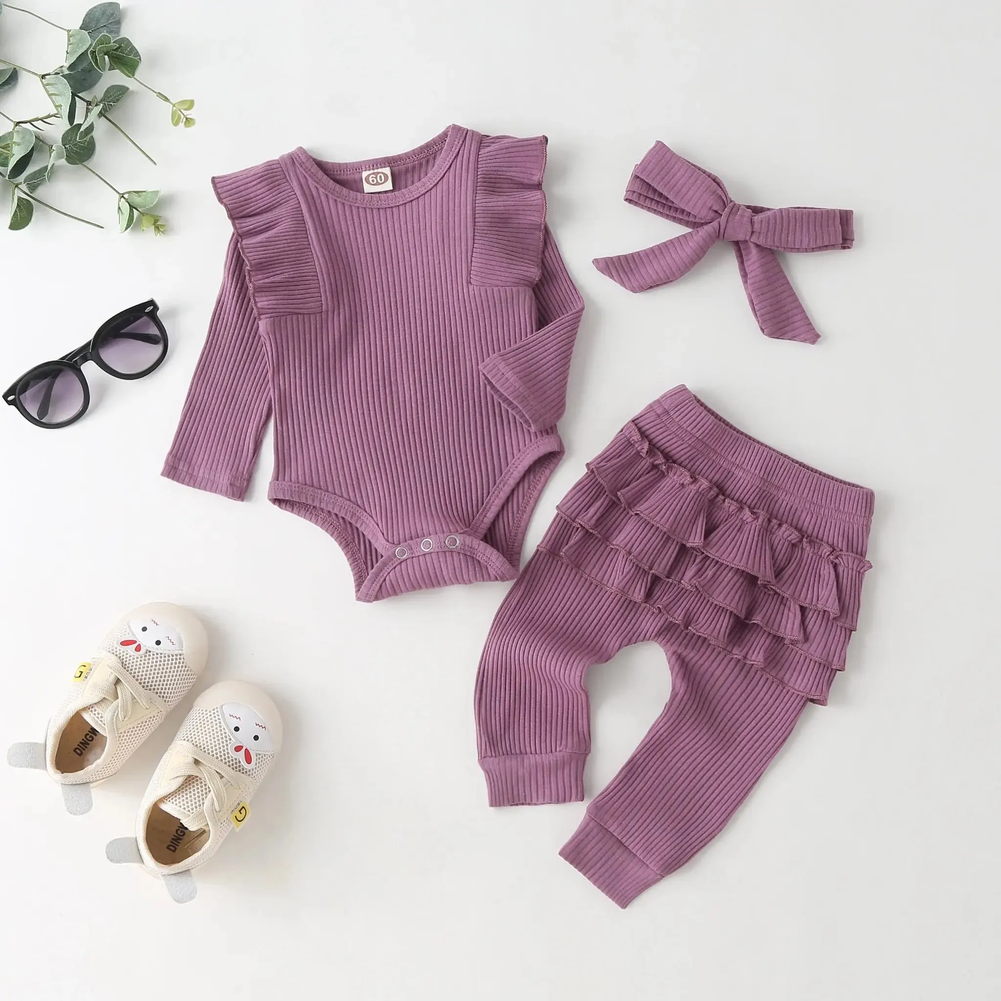 Baby Girl Ruffle Romper & Leggings
