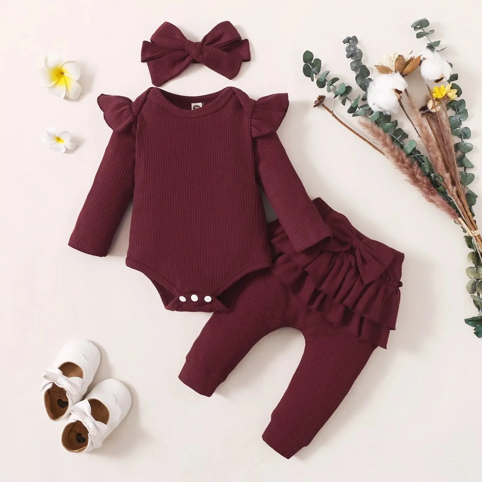 Baby Girl Ruffle Romper & Leggings