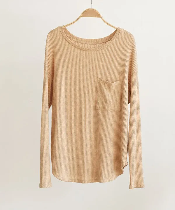 BAMBOO waffle oversize pullover
