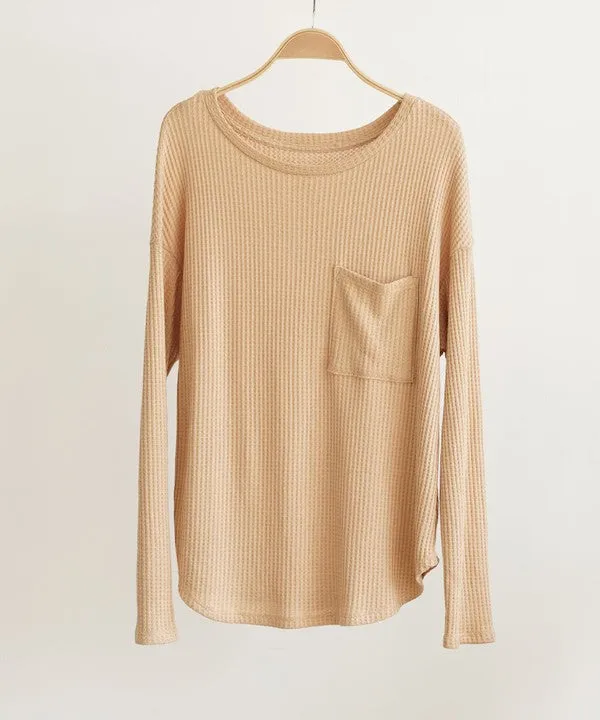 BAMBOO waffle oversize pullover