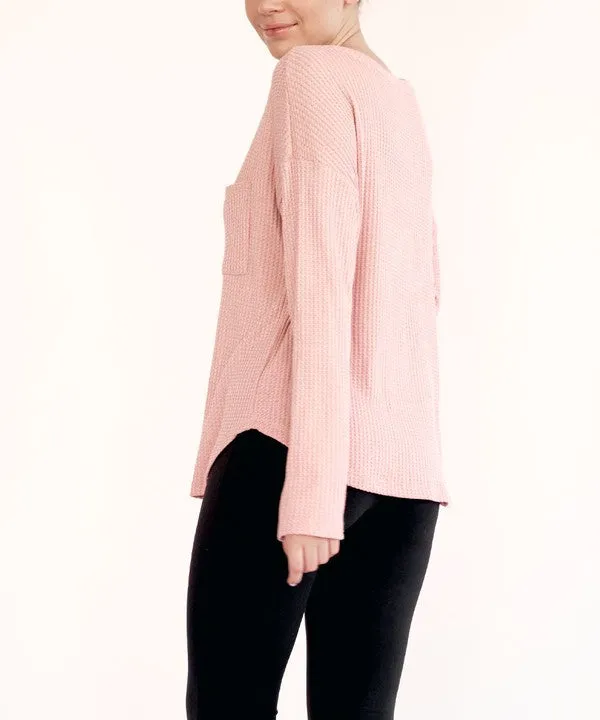 BAMBOO waffle oversize pullover