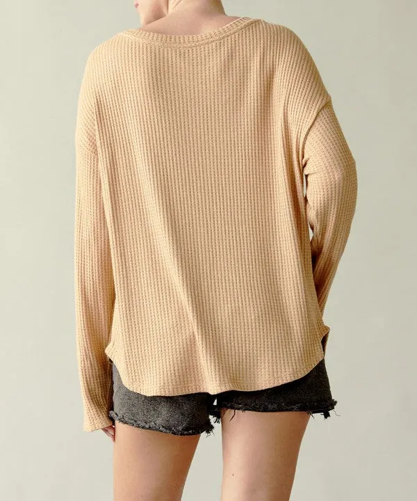 BAMBOO waffle oversize pullover