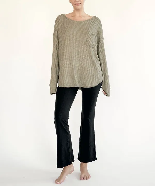 BAMBOO waffle oversize pullover