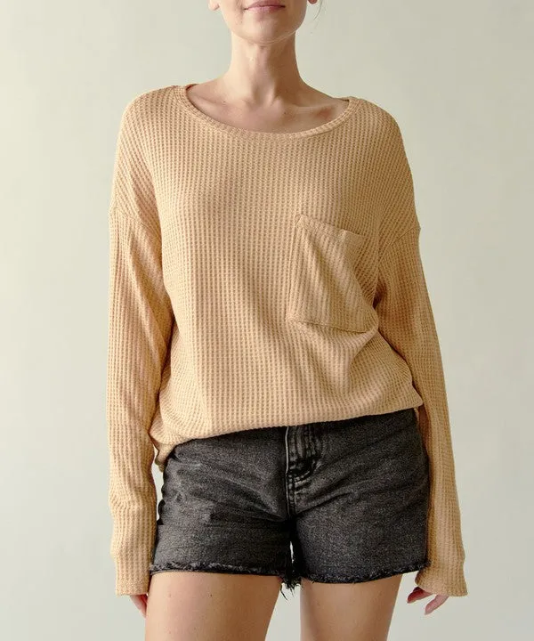 BAMBOO waffle oversize pullover