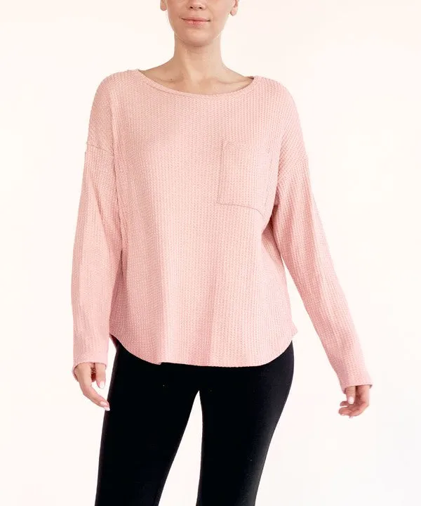 BAMBOO waffle oversize pullover