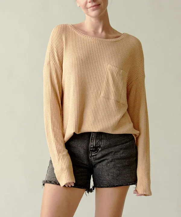 BAMBOO waffle oversize pullover