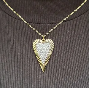 Battle Heart Necklace 16"