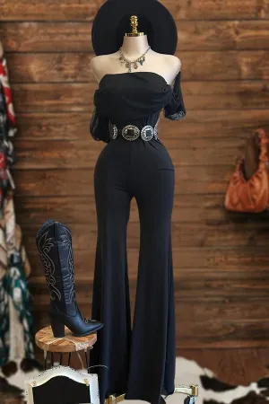 Beautiful Mesh Off Shoulder Jumpsuit