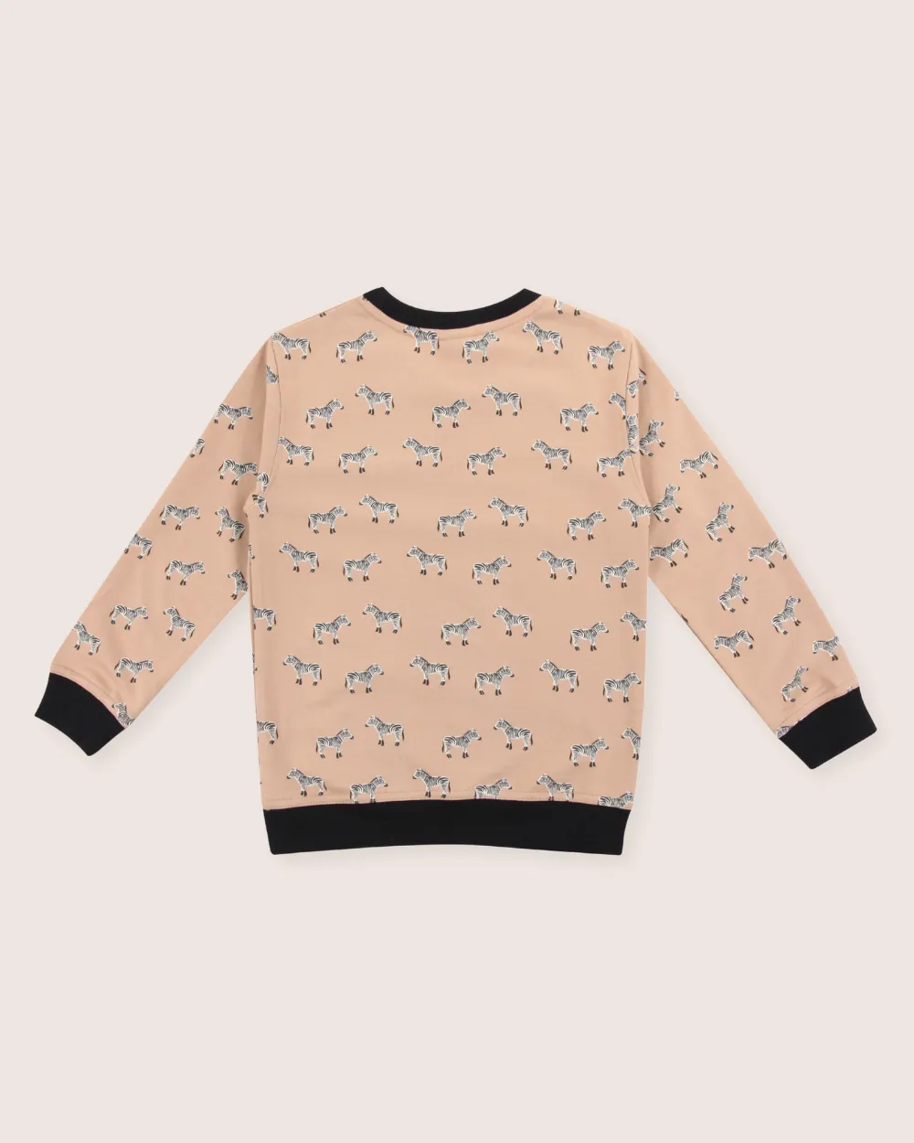 Beige Zebra Print Sweatshirt