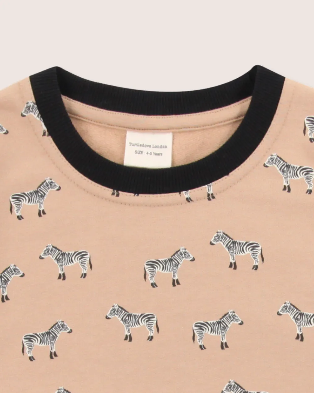 Beige Zebra Print Sweatshirt