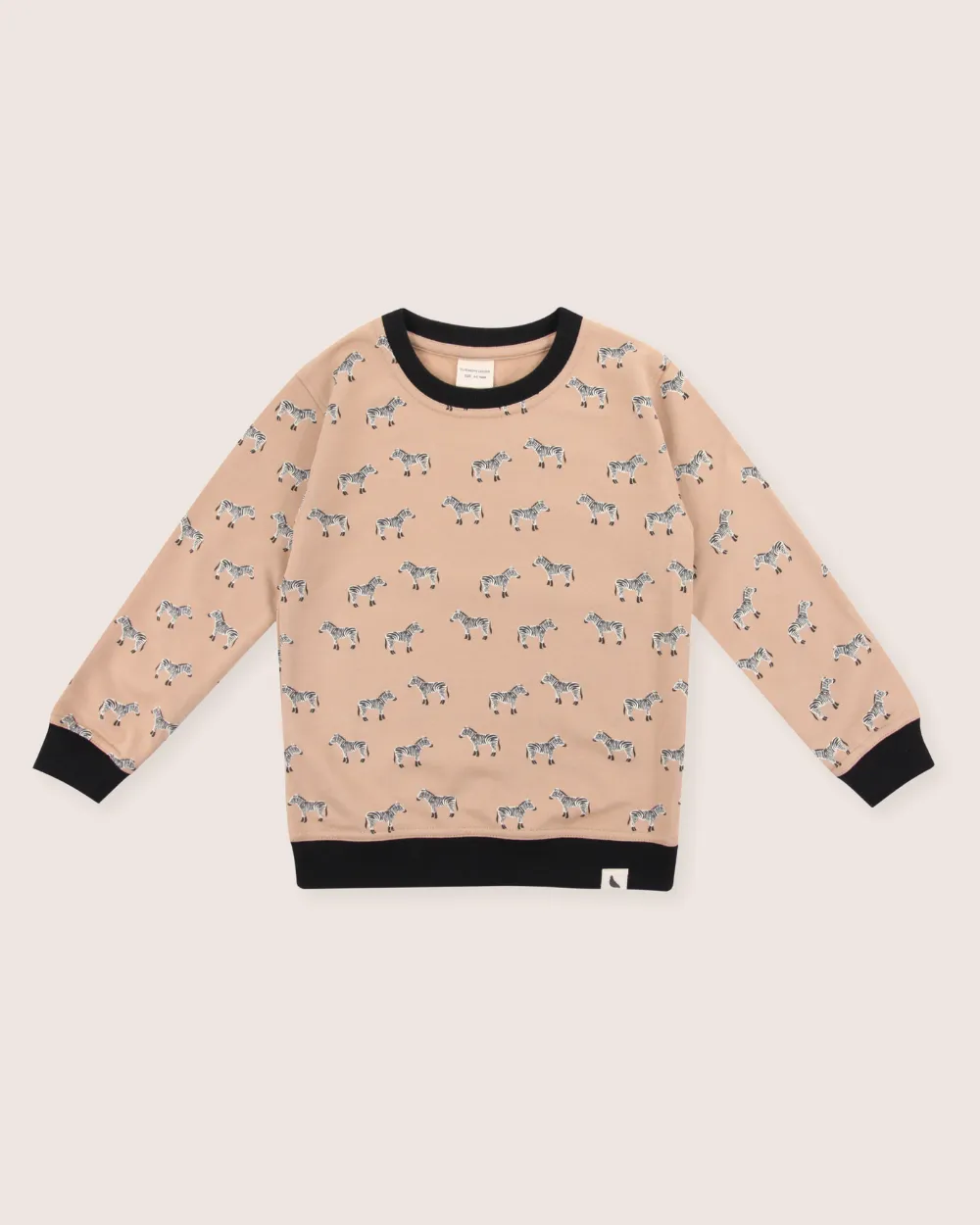 Beige Zebra Print Sweatshirt