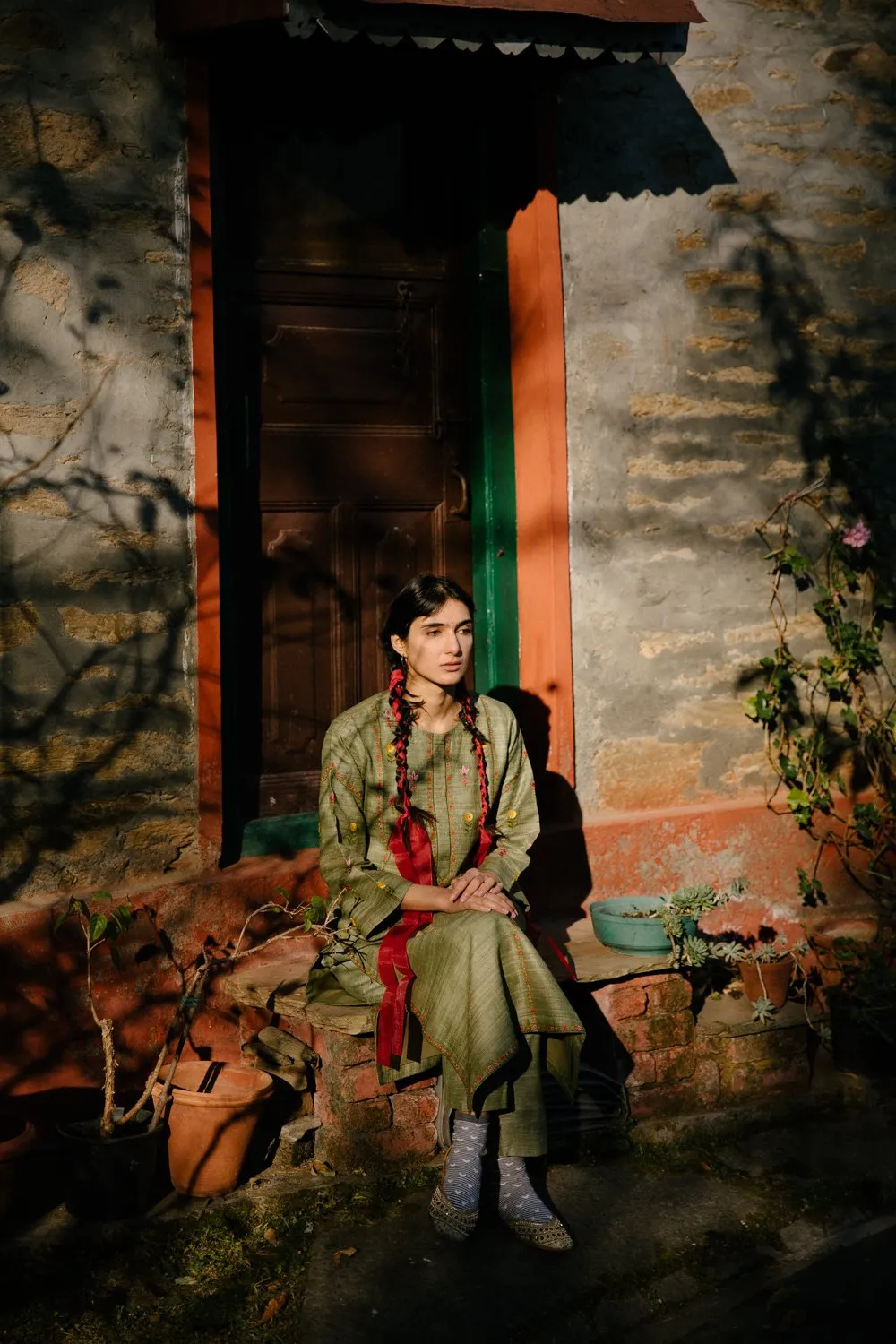 Bhagsu Handwoven Silk Kurta Set 