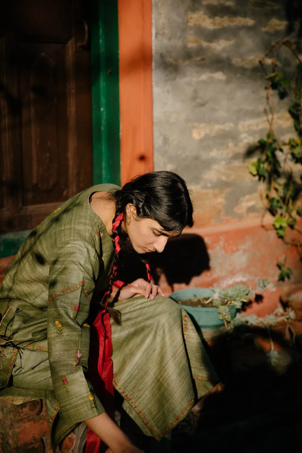 Bhagsu Handwoven Silk Kurta Set 