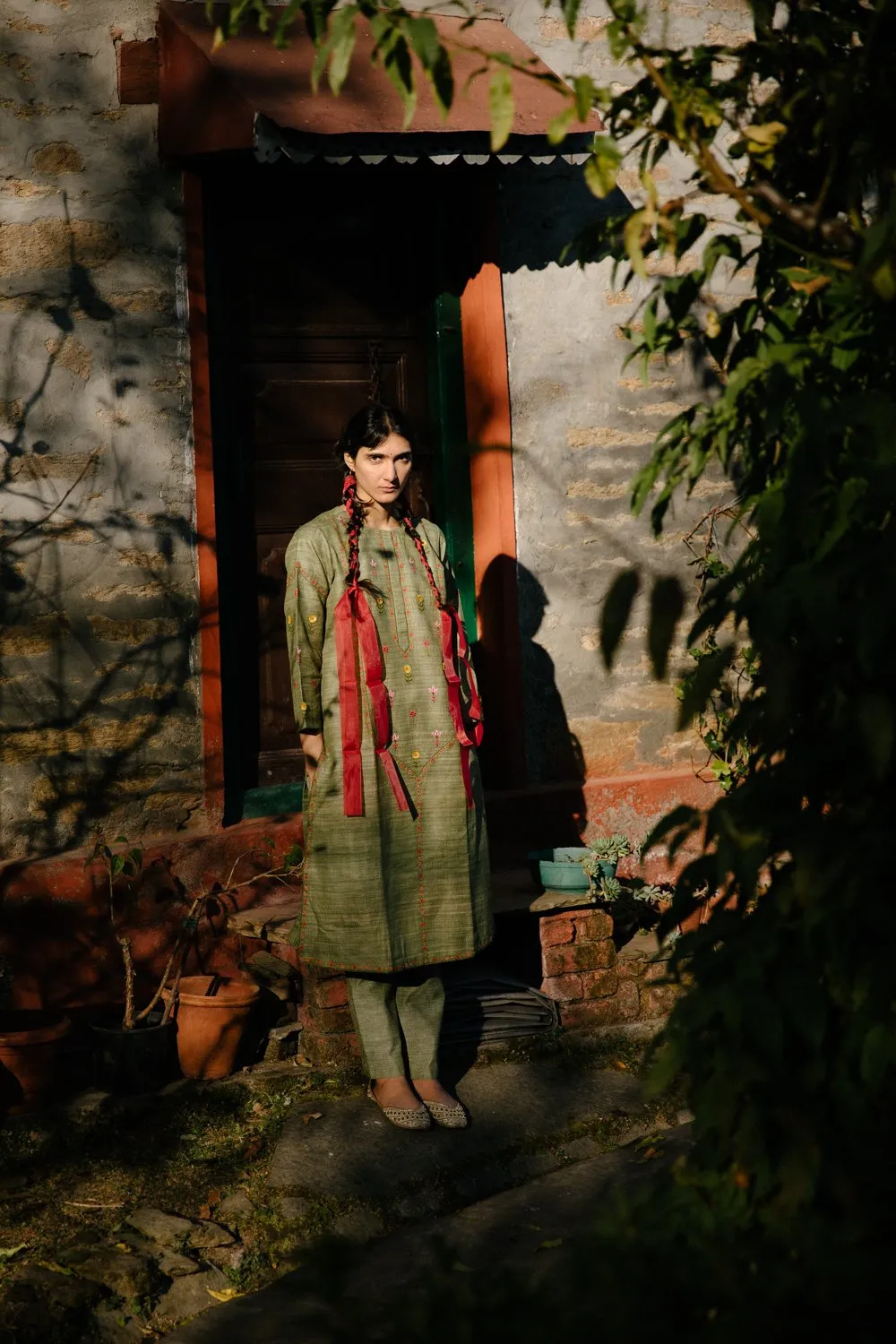 Bhagsu Handwoven Silk Kurta Set 