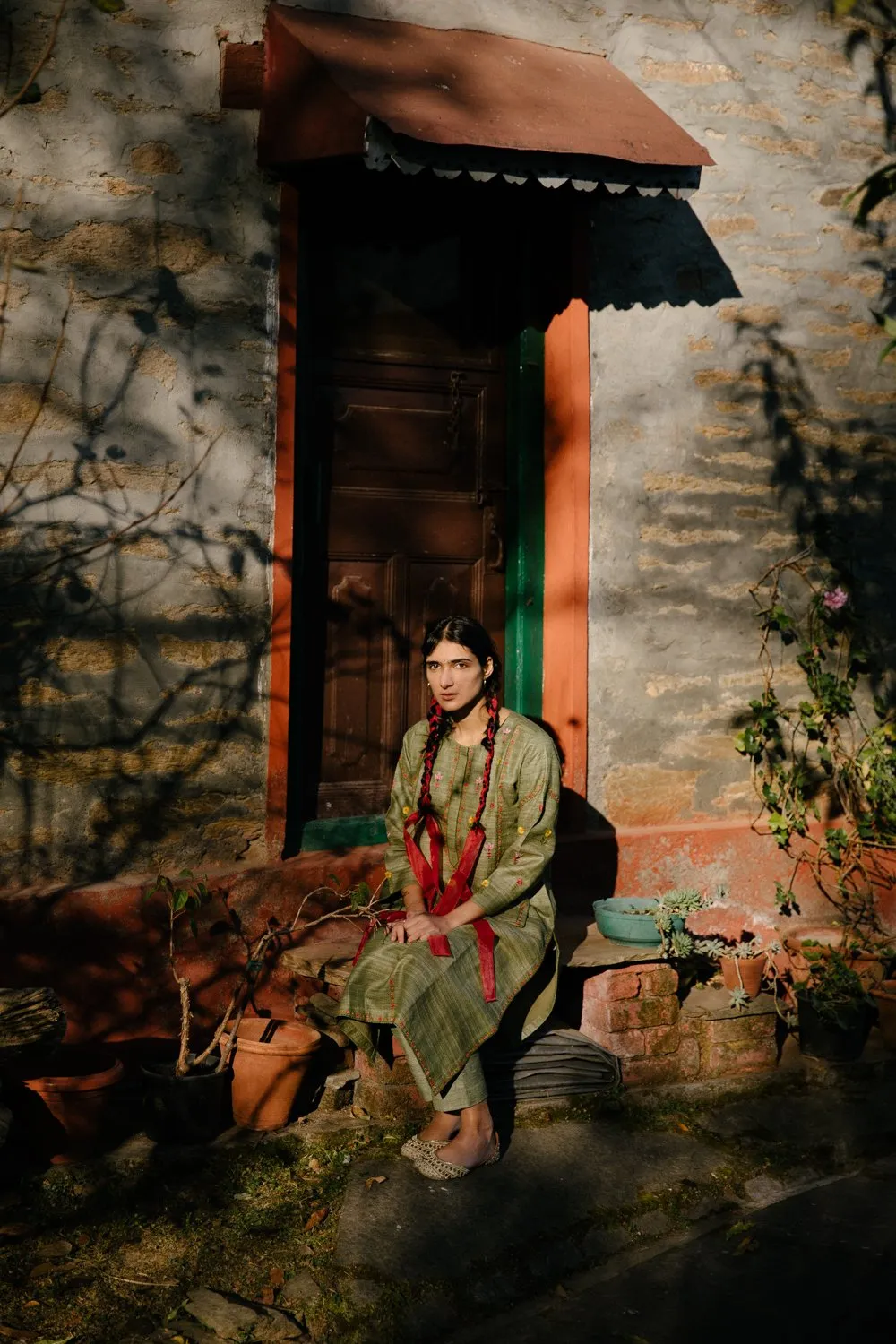 Bhagsu Handwoven Silk Kurta Set 