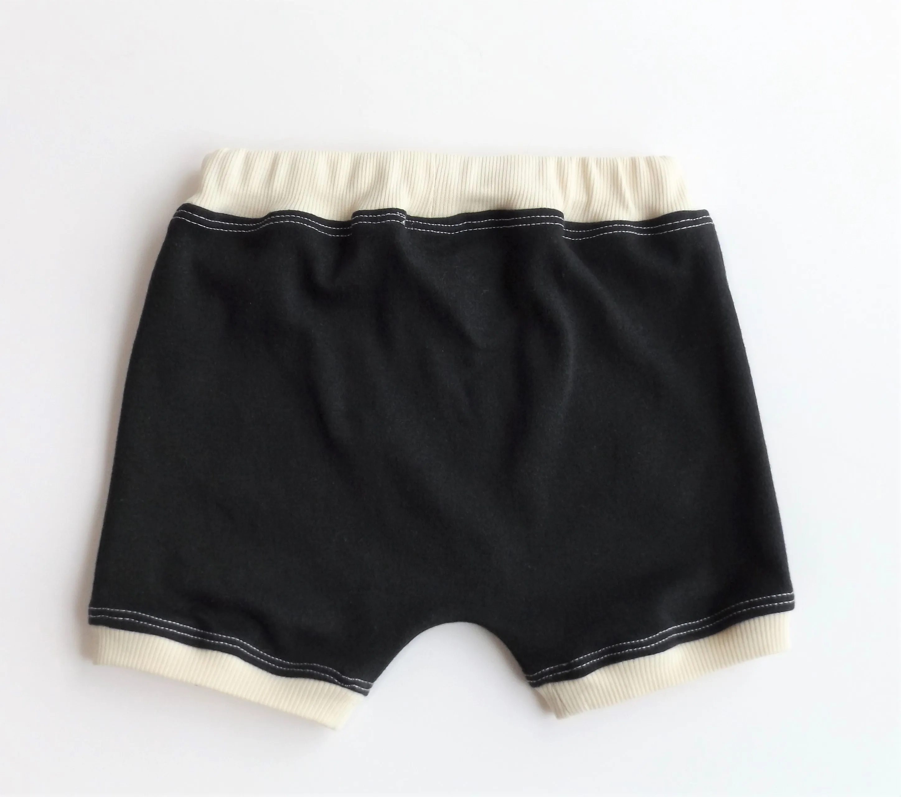 Black Color Block Shorts