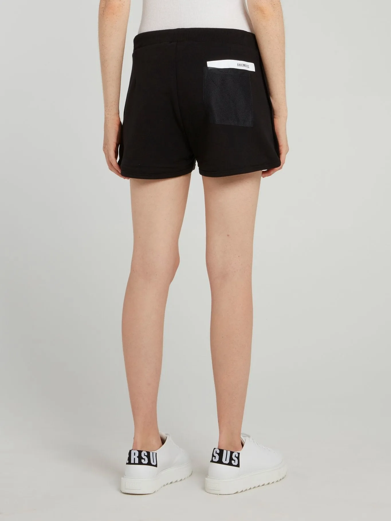Black Mesh Pocket Active Shorts