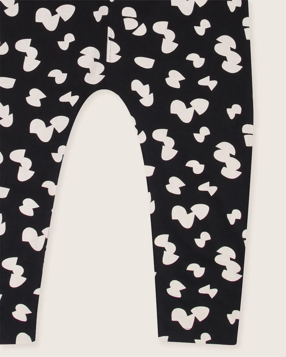 Black Popcorn Print Dungarees