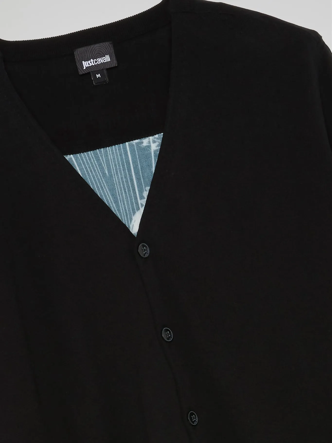 Black Rear Print Cardigan