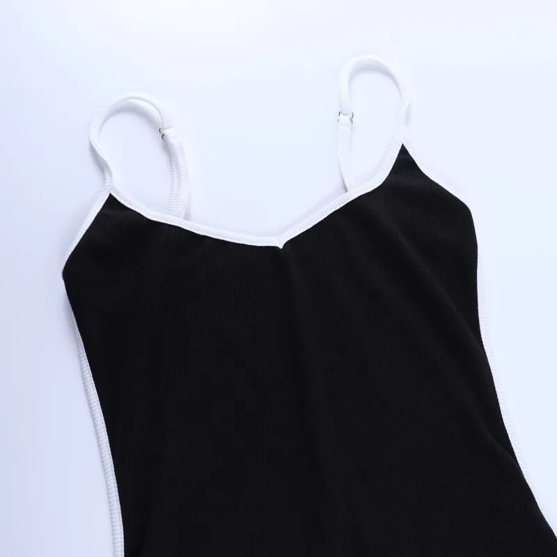 Black Spaghetti Strapped Mini Dress