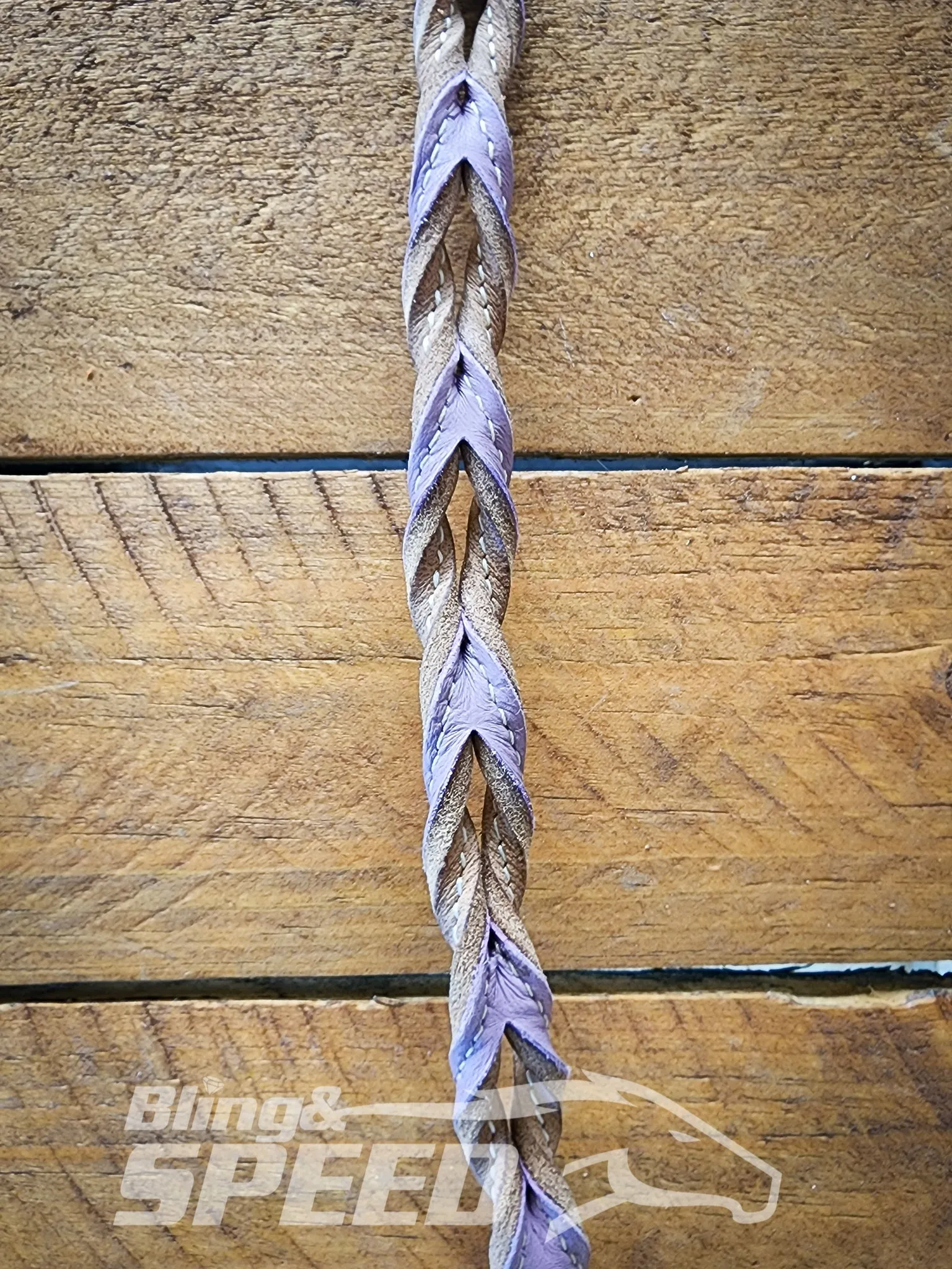 Bling & Speed Purple Twisted Bloodknot Bridle with matching Barrel Reins