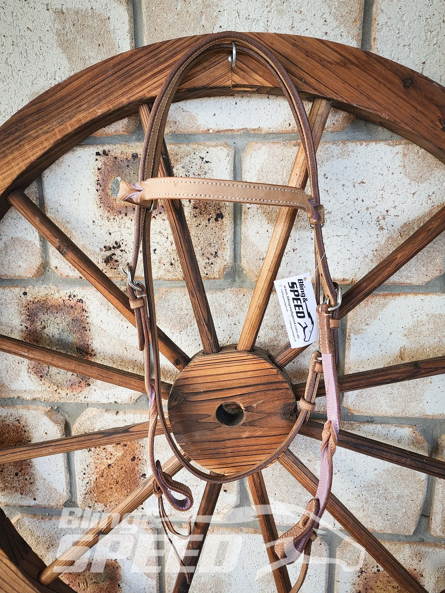 Bling & Speed Purple Twisted Bloodknot Bridle with matching Barrel Reins