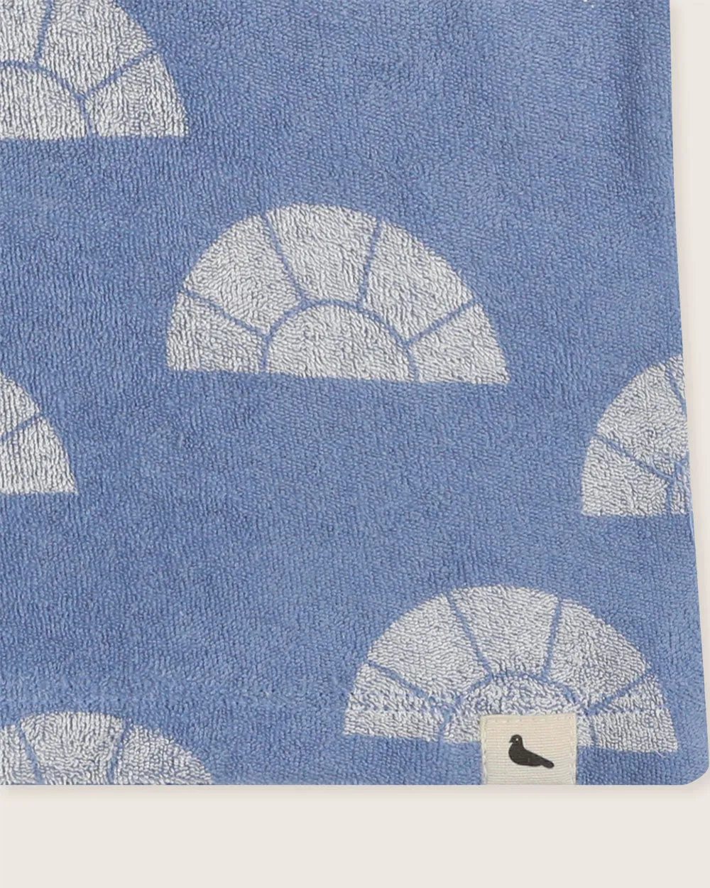 Blue Sun Rays Print T-Shirt