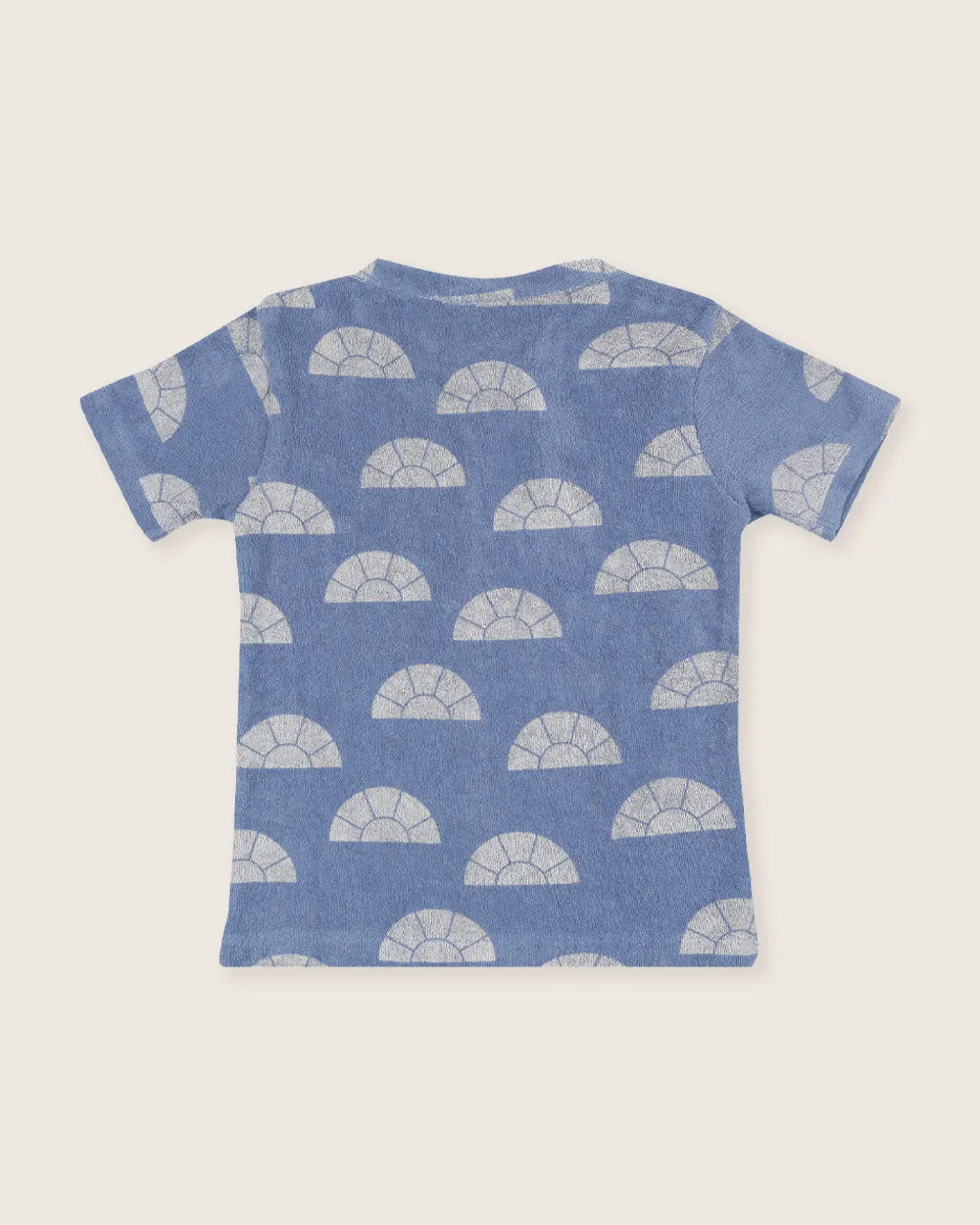 Blue Sun Rays Print T-Shirt