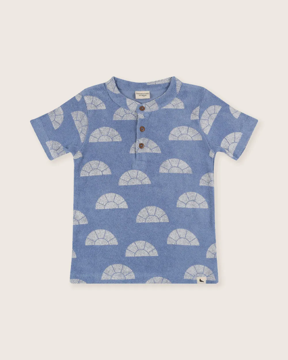 Blue Sun Rays Print T-Shirt