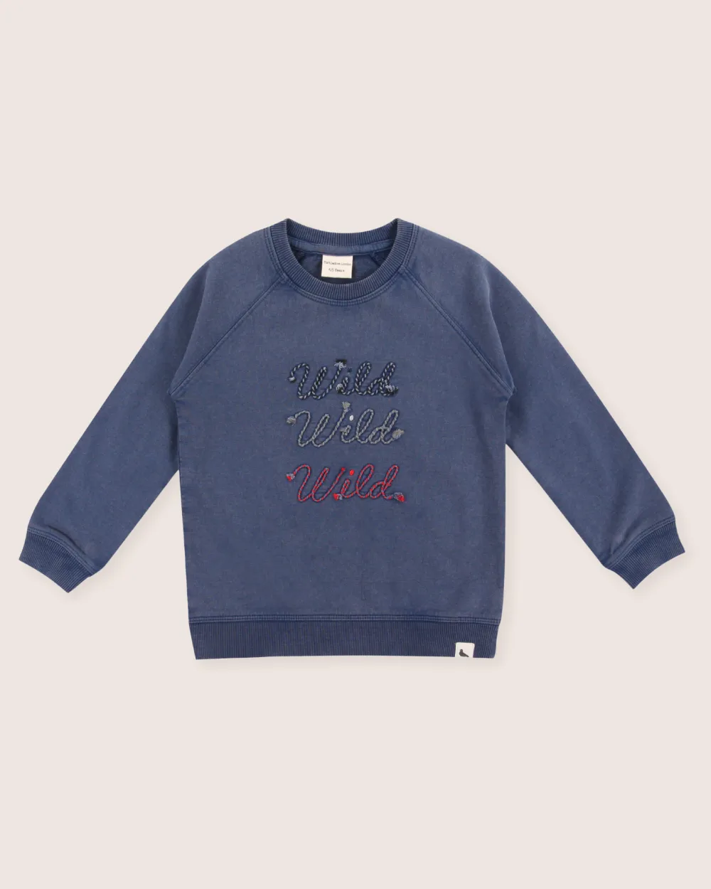 Blue Wild Slogan Print Sweatshirt