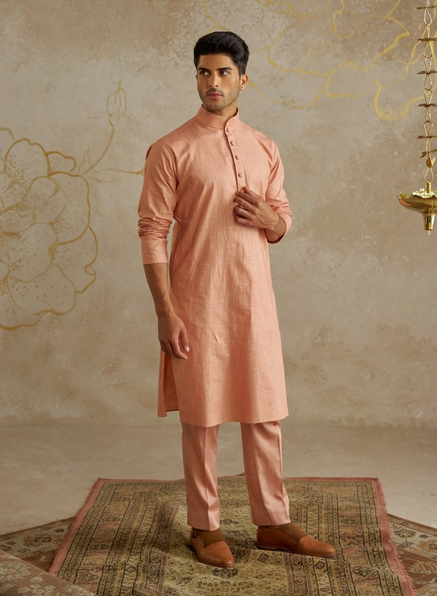 Blush light pink kurta and pants