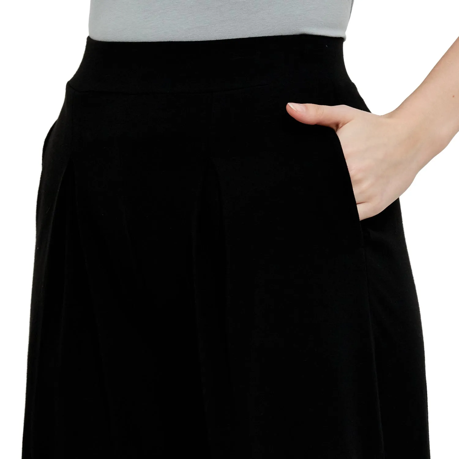 BOX PLEATED CROPPED PANT